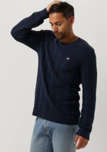 Tommy Jeans Donkerblauwe Trui Tjm Regular Cable Sweater