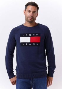 Tommy Jeans Donkerblauwe Trui Tjm Regular Flag Sweater