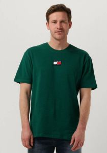 Tommy Jeans Donkergroene T-shirt Tjm Tommy Badge Tee