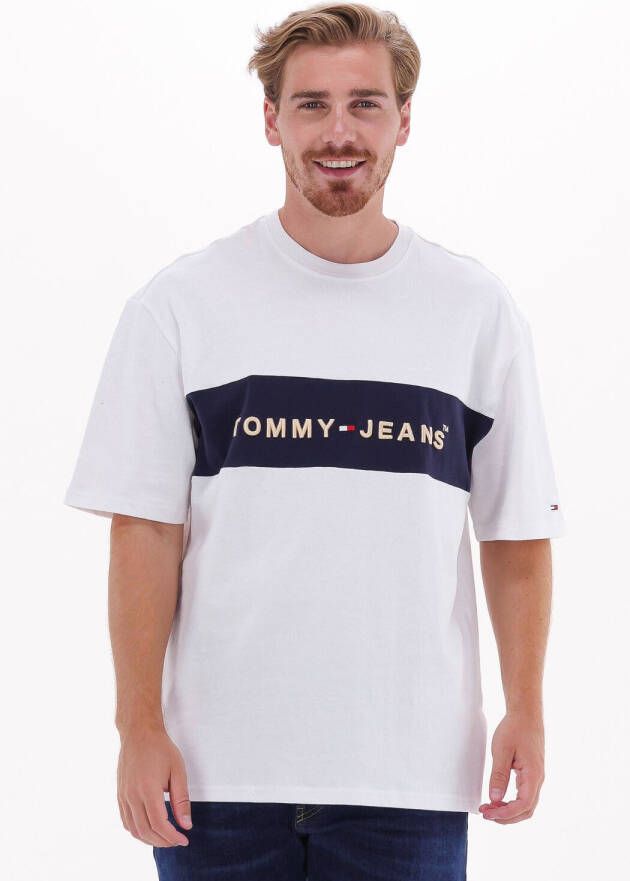 TOMMY JEANS Heren Polo's & T-shirts Tjm Printed Archive Tee Gebroken Wit