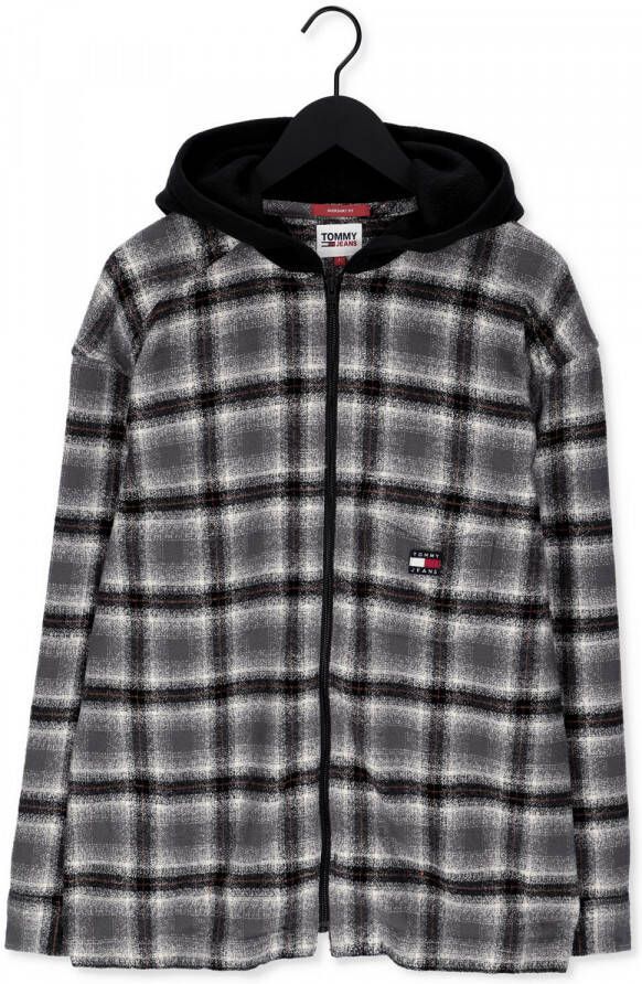 Tommy Jeans geruit regular fit overshirt van biologisch katoen black multi