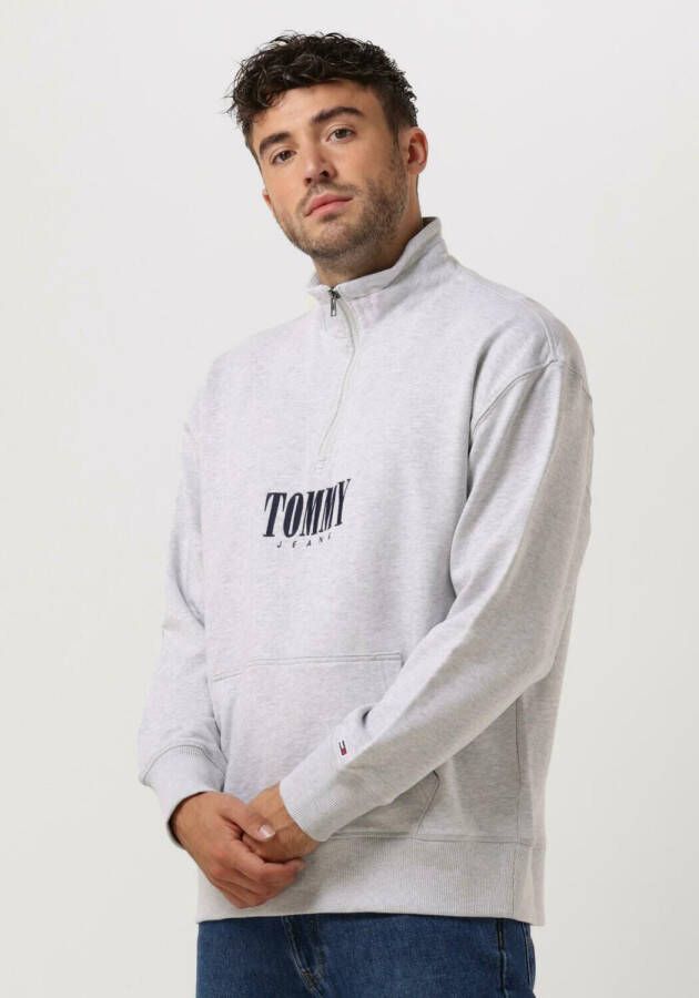 Tommy Jeans Grijze Trui Tjm Rlxd Authentic Half Zip