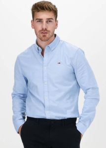 Tommy Jeans Lichtblauwe Casual Overhemd Tjm Slim Stretch Oxford Shirt