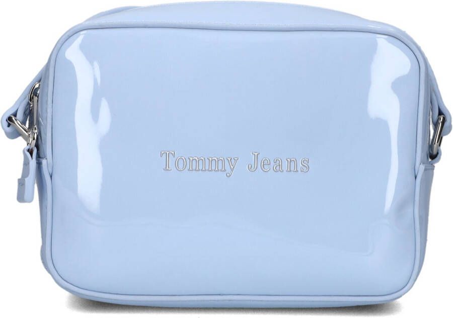 Tommy Jeans Lichtblauwe Schoudertas met Ritssluiting Blue Dames