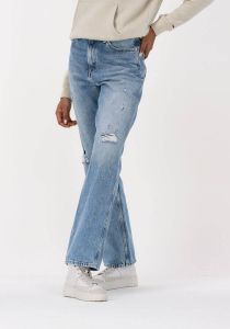 Tommy Jeans high waist loose fit jeans met borduursels 1ab denim light