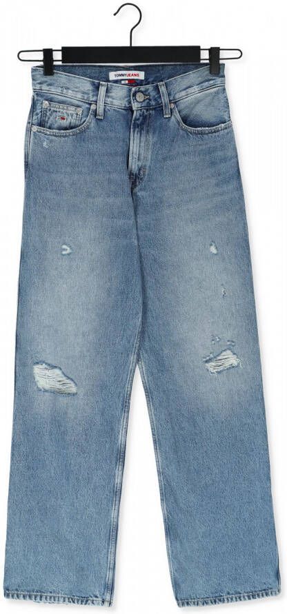Tommy Jeans high waist loose fit jeans met borduursels 1ab denim light