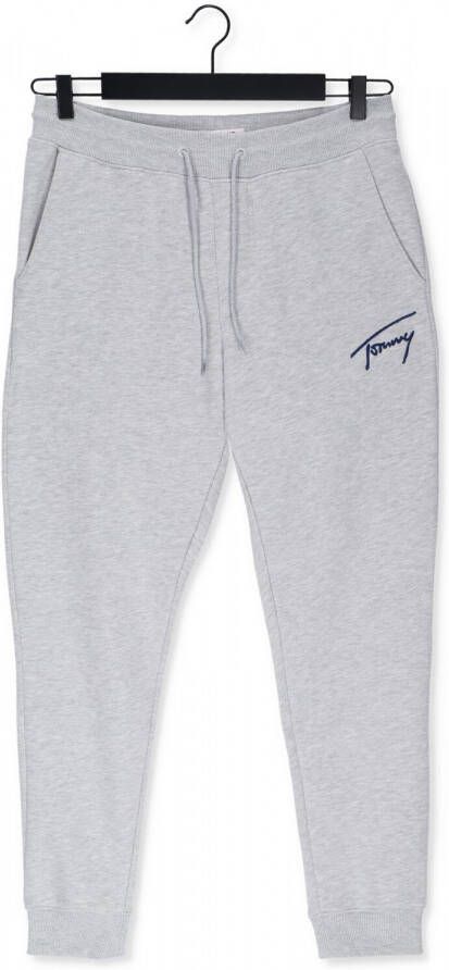 Tommy Hilfiger Sportieve Grijze Herenbroek Geborduurd Logo Gray Heren