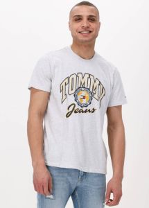 Tommy Jeans Lichtgrijze T-shirt Tjm Bold College Graphic Tee