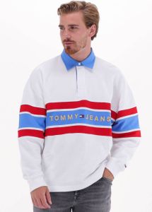 Tommy Jeans Sweatshirt met labelstitching model 'Rugby'