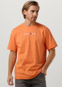 Tommy Jeans Oranje T-shirt Tjm Classic Linear Logo Tee
