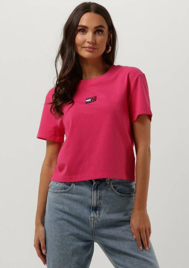 Tommy Jeans Roze T-shirt Tjw Tommy Center Badge Tee