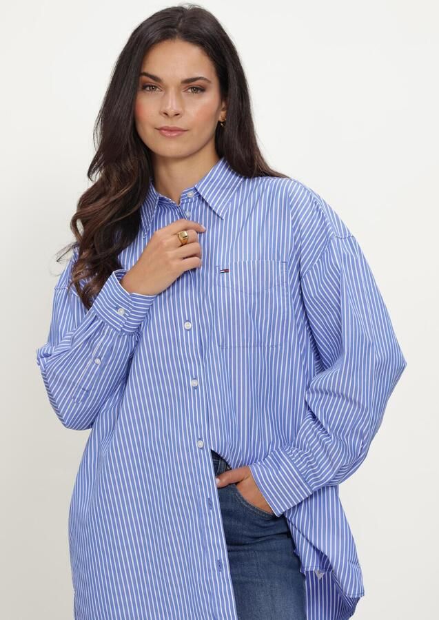 TOMMY JEANS Dames Blouses Tjw Ovs Essential Shirt Ext Blauw - Foto 2