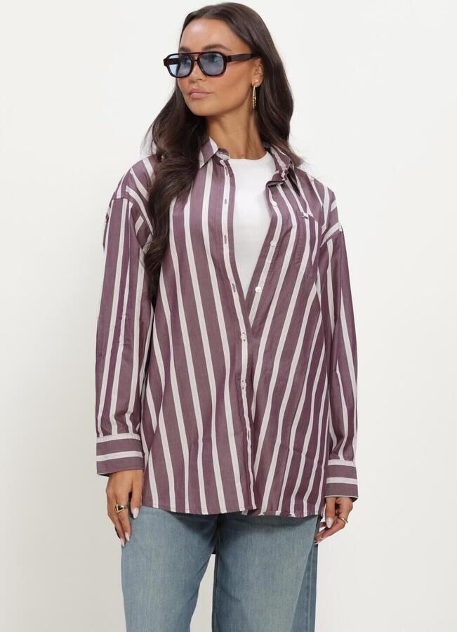 TOMMY JEANS Dames Blouses Tjw Ovs Essential Shirt Ext Paars