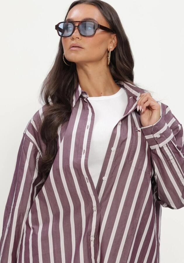 TOMMY JEANS Dames Blouses Tjw Ovs Essential Shirt Ext Paars - Foto 4