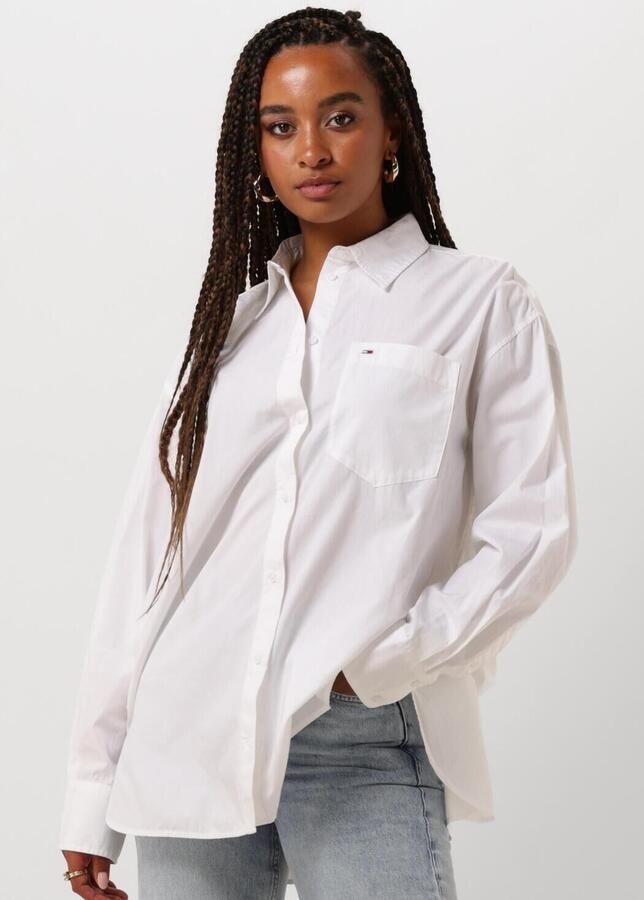 Tommy Jeans Witte Casual Shirt met Vlag Borduurwerk White Dames - Foto 4