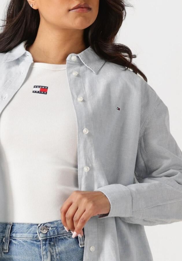 Tommy Jeans Relaxed fit blouseshirt van een mix van katoen en linnen - Foto 2