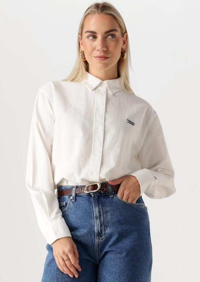 TOMMY JEANS Dames Blouses Tjw Rlx Script Oxford Shirt Ecru - Foto 4
