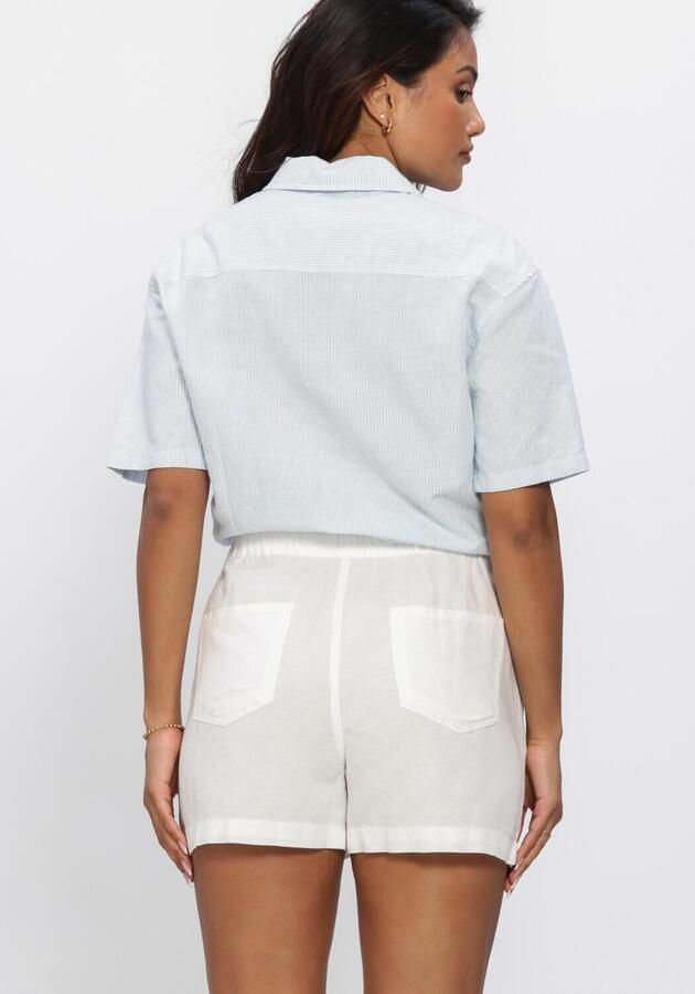 Tommy Jeans regular fit linnen blouse van mix van linnen met strikdetail - Foto 3