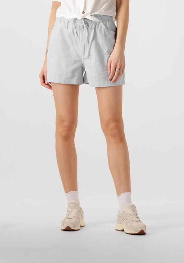 Tommy Jeans Regular fit korte paperbagbroek van een mix van katoen en linnen - Foto 4