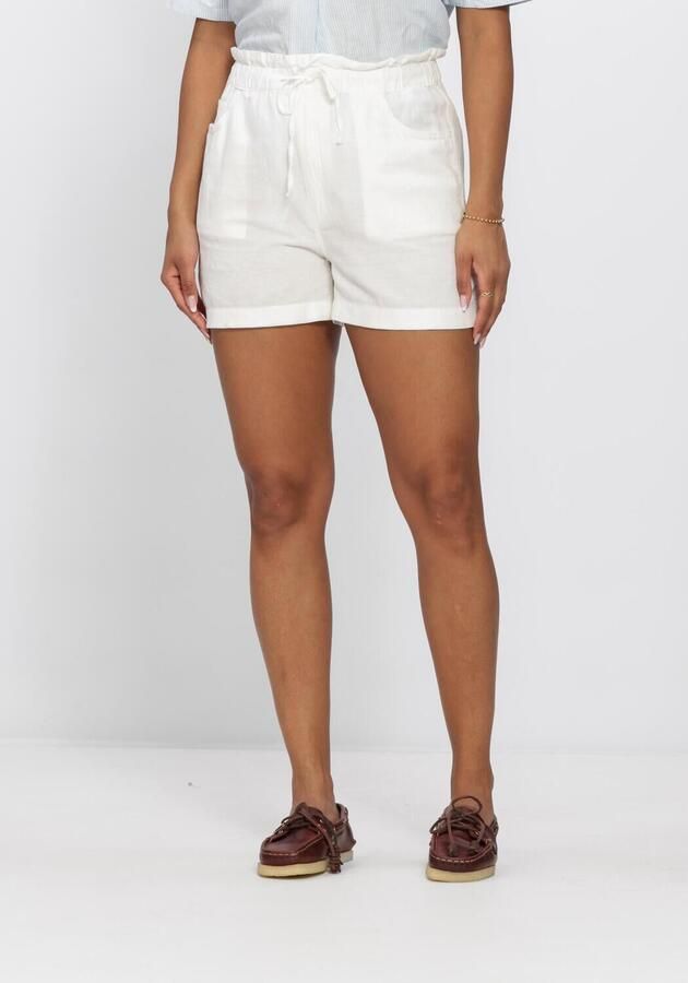 TOMMY JEANS Dames Broeken Tjw Essential Linen Shorts Wit