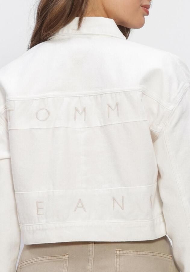 TOMMY JEANS Dames Jassen Ovsz Crop Trckr Jckt Flg Bj6099 Gebroken Wit - Foto 3