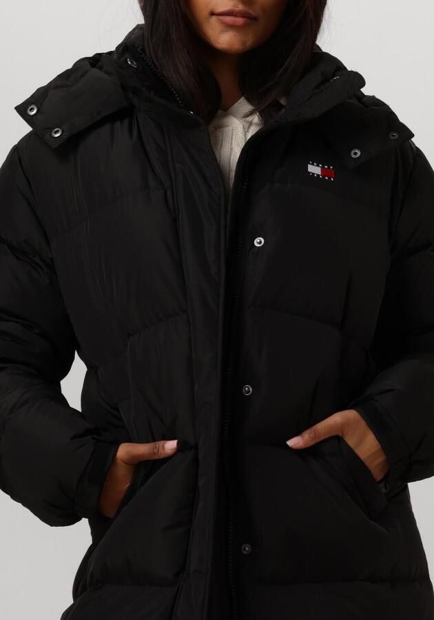 Tommy Jeans Gewatteerde lange jas met labelstitching model 'ALASKA' - Foto 3