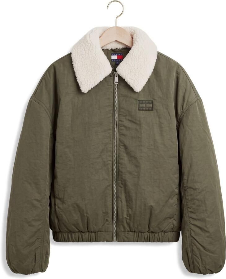 TOMMY JEANS Dames Jassen Tjw Fur Collar Utility Bomber Groen - Foto 2