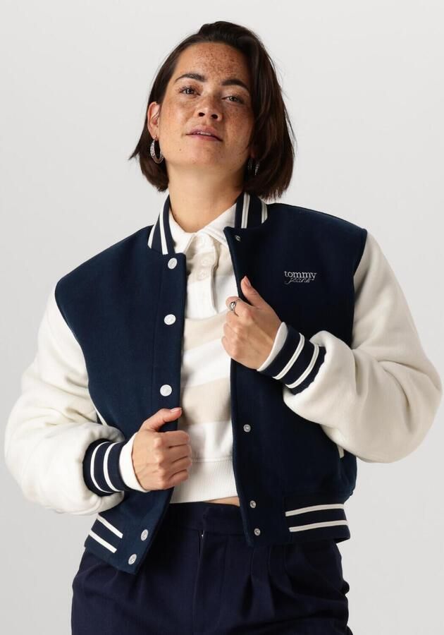 TOMMY JEANS Dames Jassen Tjw Wool Varsity Jacket Ext Donkerblauw - Foto 4
