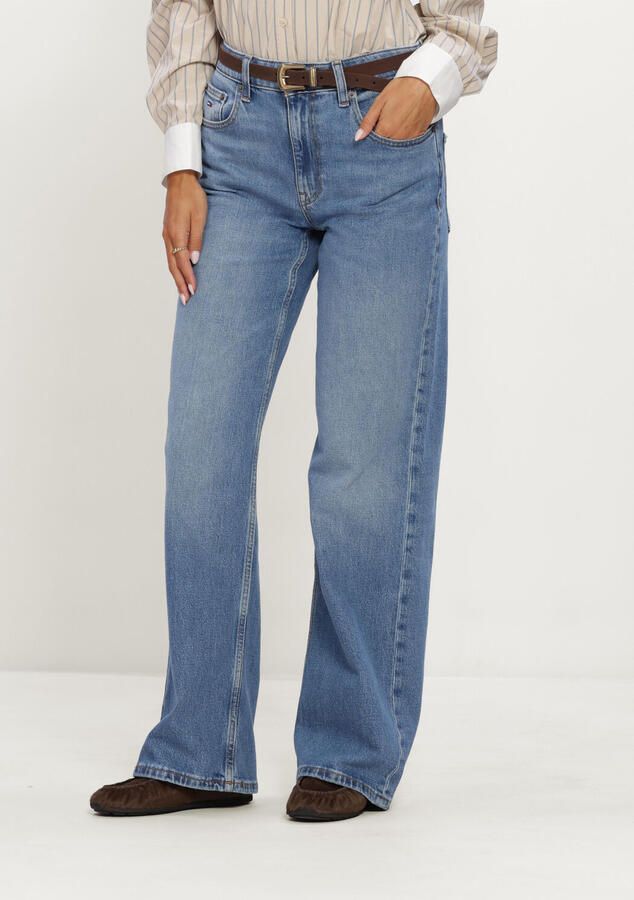 TOMMY JEANS Dames Jeans Mia Mid Relaxed Straight Bj0133 Lichtblauw