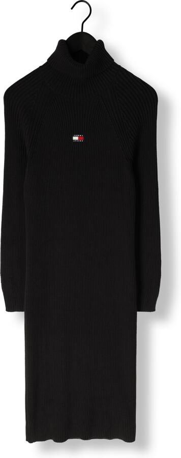 TOMMY JEANS Dames Jurken Tjw Mockneck Badge Sweater Dress Zwart - Foto 3