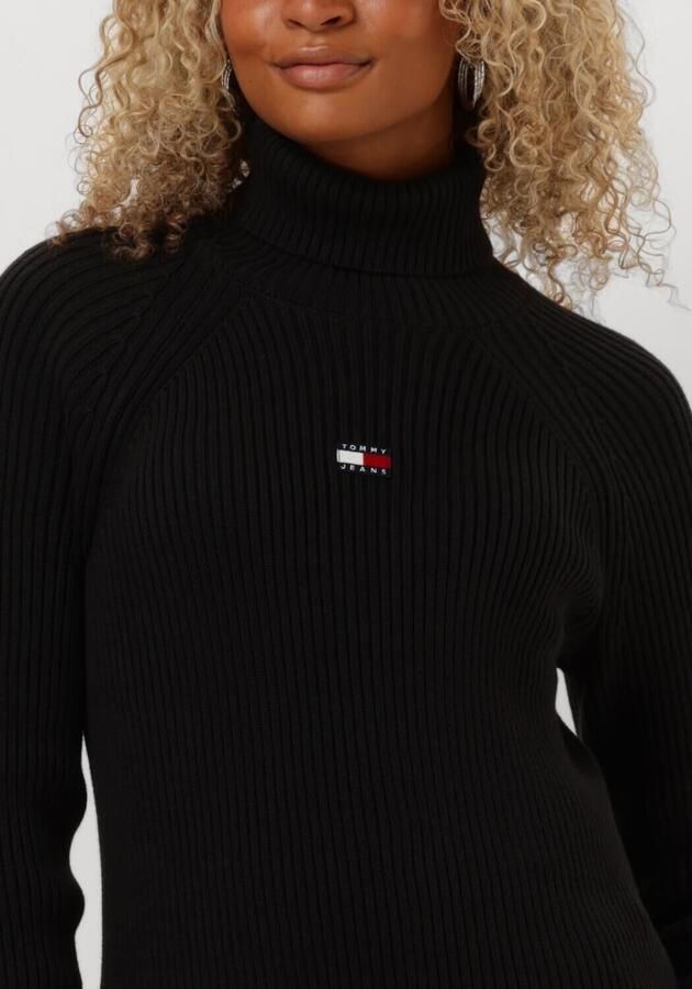 TOMMY JEANS Dames Jurken Tjw Mockneck Badge Sweater Dress Zwart - Foto 2