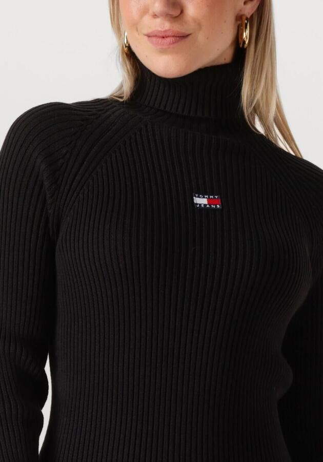 TOMMY JEANS Dames Jurken Tjw Mockneck Badge Sweater Dress Zwart - Foto 2