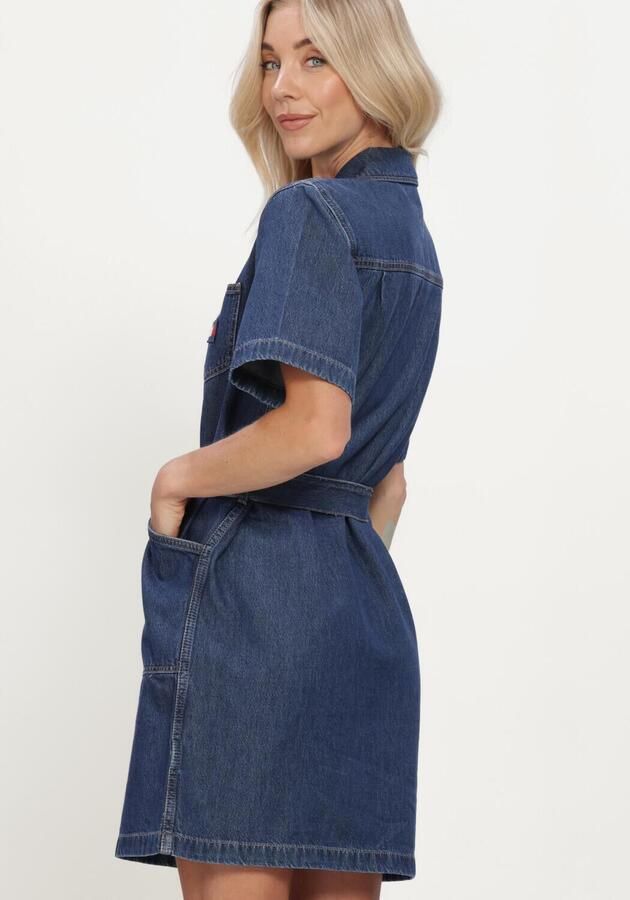 TOMMY JEANS Dames Jurken Utility Shirt Dress Cj8036 Blauw - Foto 3