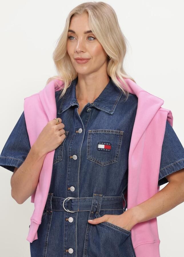TOMMY JEANS Dames Jurken Utility Shirt Dress Cj8036 Blauw - Foto 2