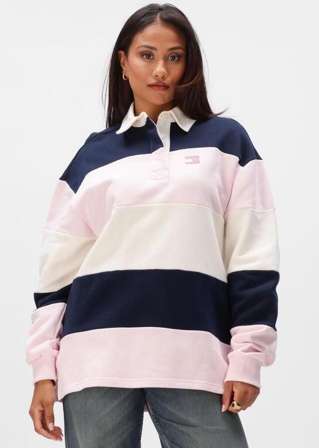 TOMMY JEANS Dames Tops & T-shirts Tjw Badge Stripe Rugby Multi