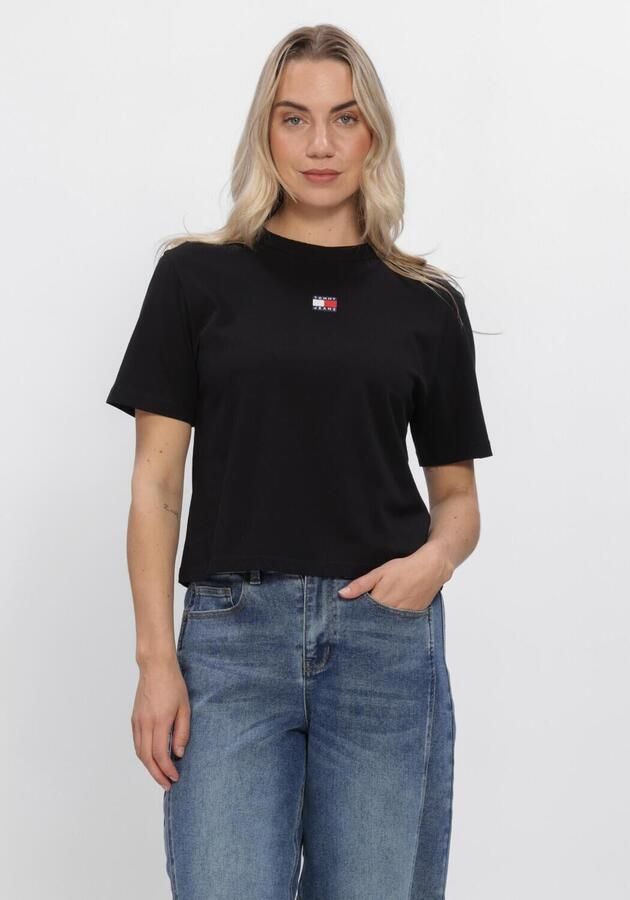 TOMMY JEANS Dames Tops & T-shirts Tjw Bxy Badge Tee Ext Zwart