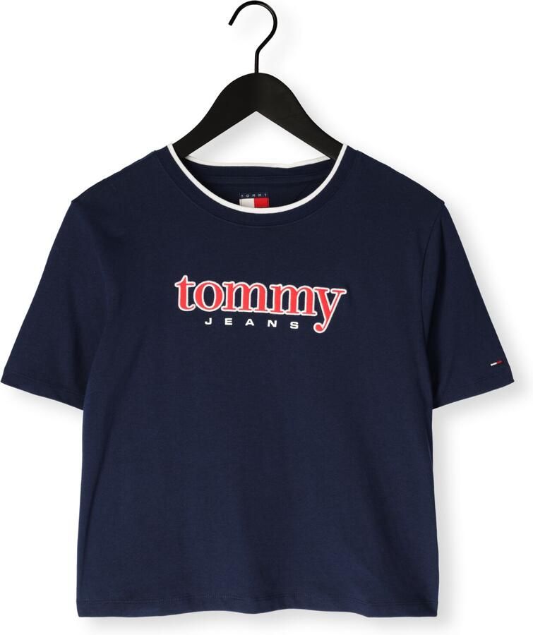 TOMMY JEANS Dames Tops & T-shirts Tjw Bxy Tommy Applique Ss Tee Donkerblauw - Foto 2