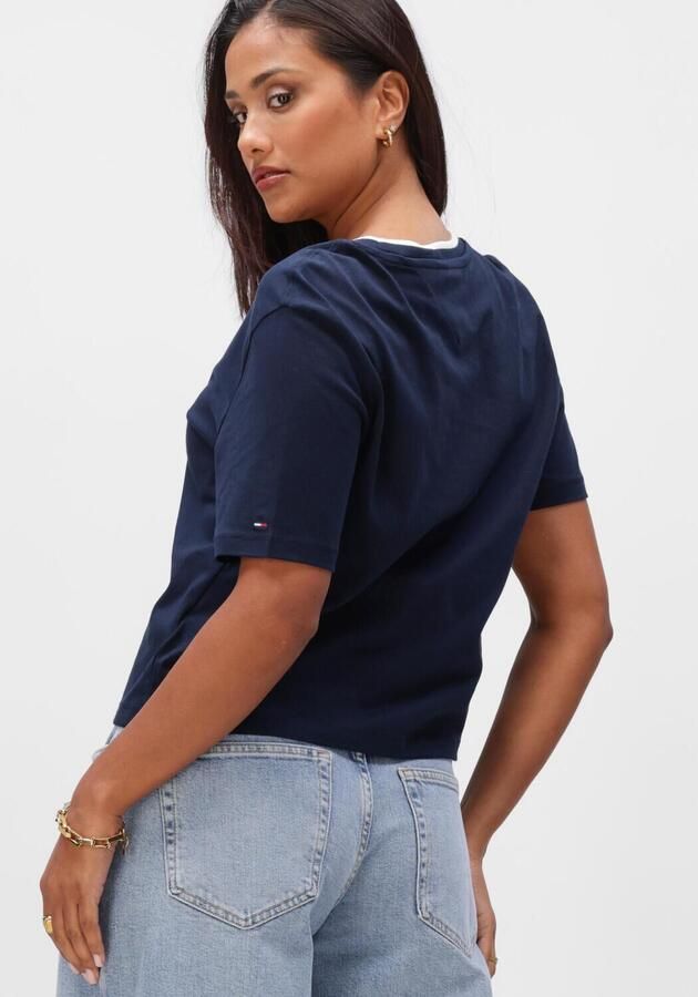 TOMMY JEANS Dames Tops & T-shirts Tjw Bxy Tommy Applique Ss Tee Donkerblauw - Foto 3