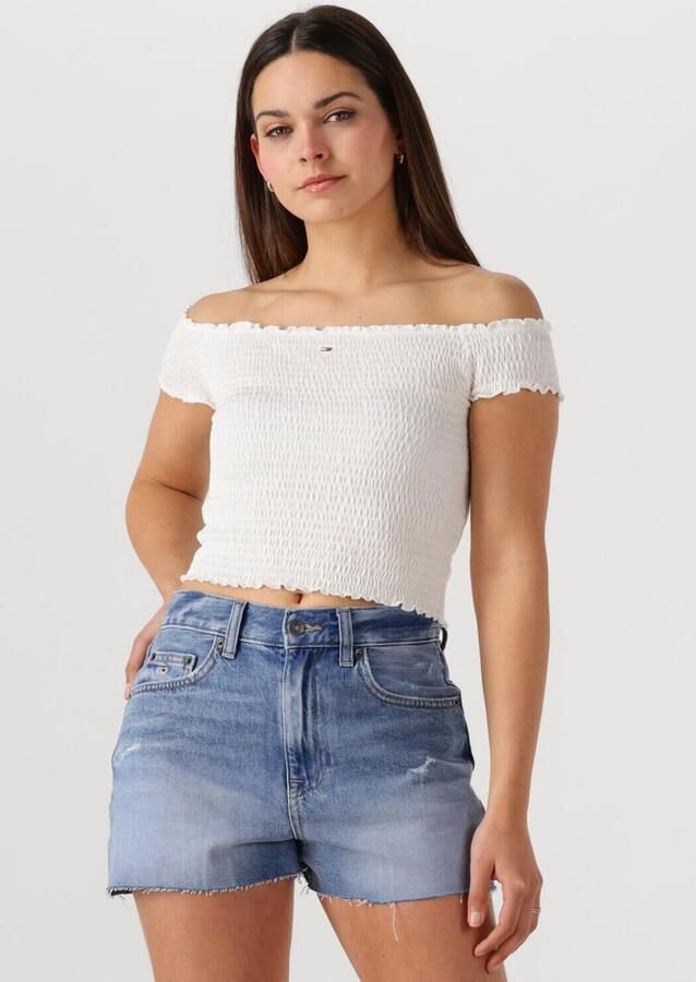 TOMMY JEANS Dames Tops & T-shirts Tjw Crp Smock Top Wit - Foto 4