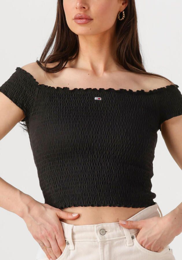 TOMMY JEANS Dames Tops & T-shirts Tjw Crp Smock Top Zwart - Foto 2