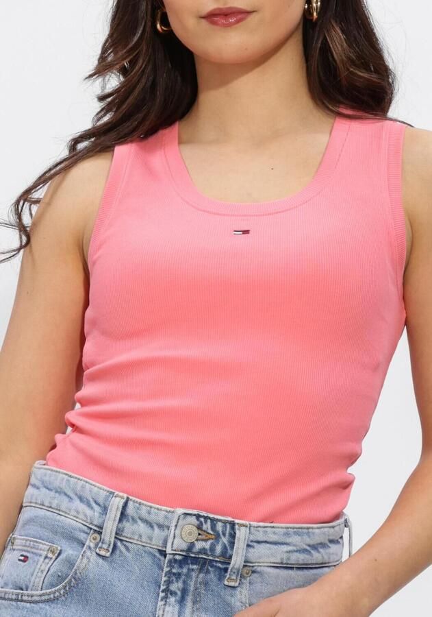 TOMMY JEANS Dames Tops & T-shirts Tjw Essential Rib Tank Ext Roze - Foto 2