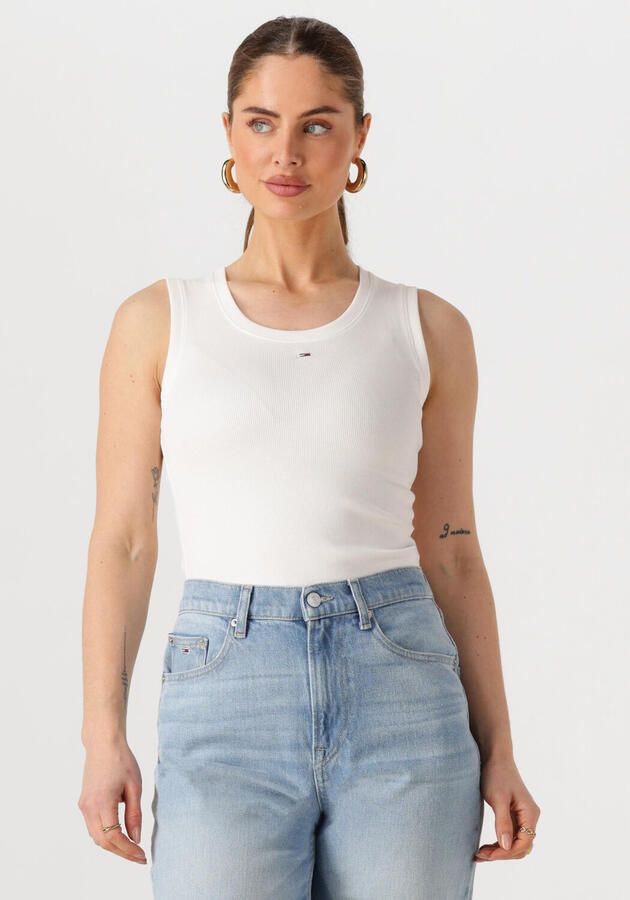Tommy Hilfiger Essential Ribbed Flag Embroidery Slim Tanktop Dames - Foto 4