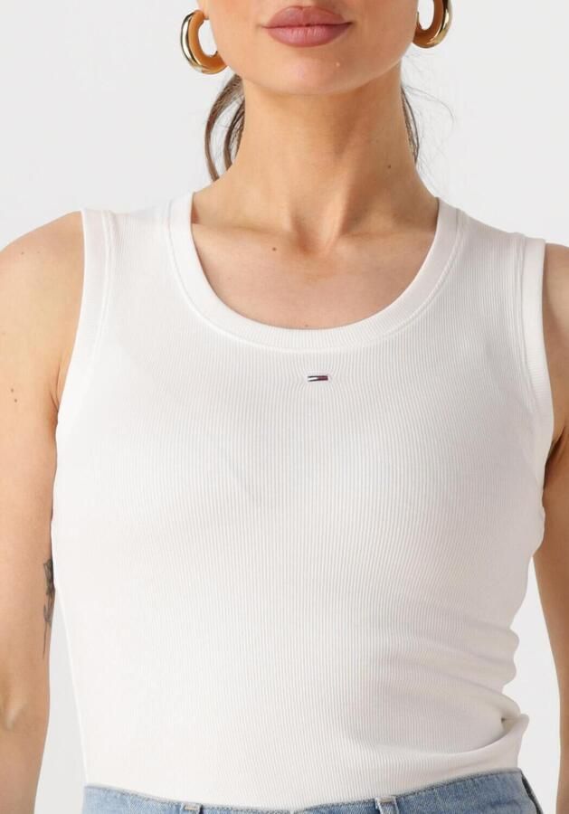 Tommy Hilfiger Essential Ribbed Flag Embroidery Slim Tanktop Dames