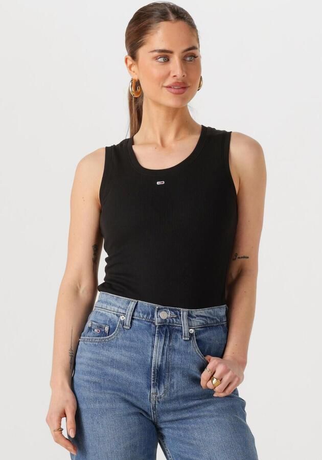 Tommy Hilfiger Essential Ribbed Flag Embroidery Slim Tanktop Dames