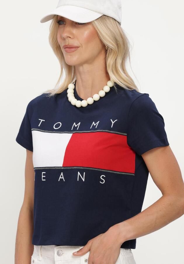TOMMY JEANS Dames Tops & T-shirts Tjw Reg Flag Ss Tee Ext Donkerblauw - Foto 4