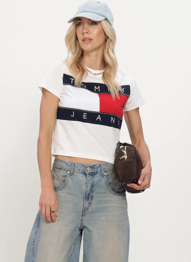 Tommy Jeans regular fit T-shirt van puur katoen met logoprint