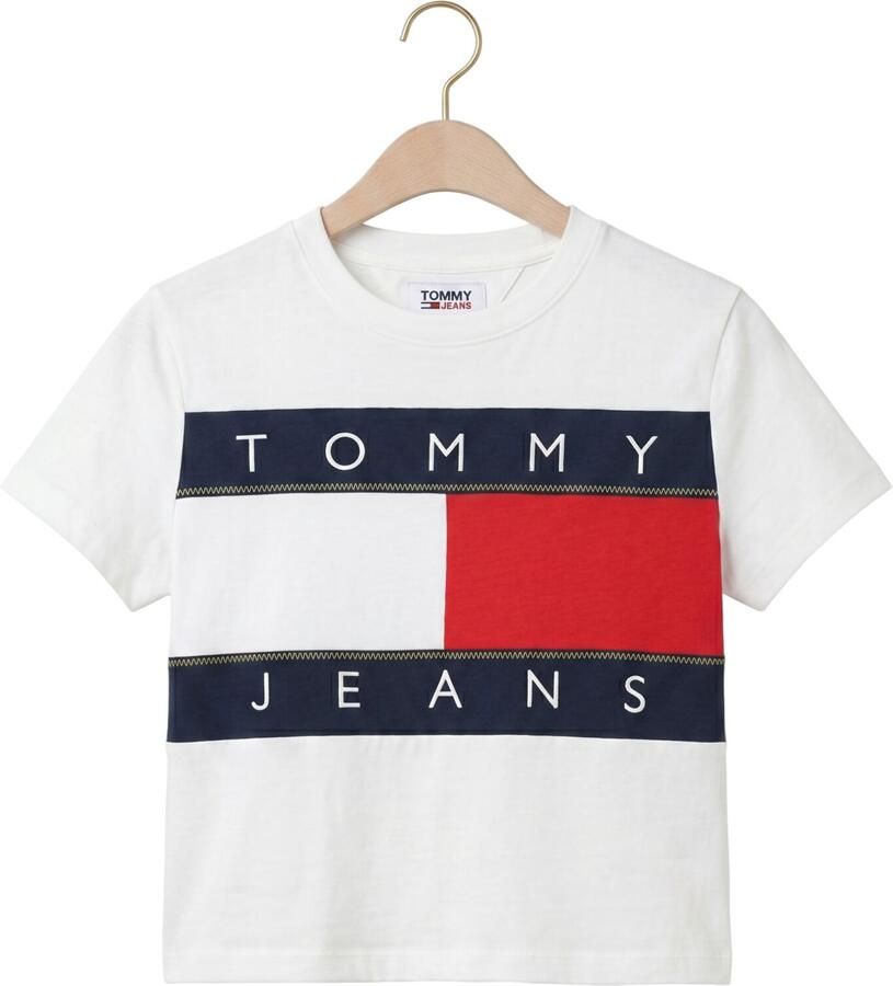 TOMMY JEANS Dames Tops & T-shirts Tjw Reg Flag Ss Tee Ext Wit - Foto 2