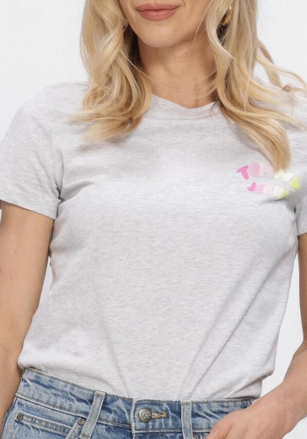 TOMMY JEANS Dames Tops & T-shirts Tjw Reg Tj Bubble Ss Tee Ext Lichtgrijs - Foto 4