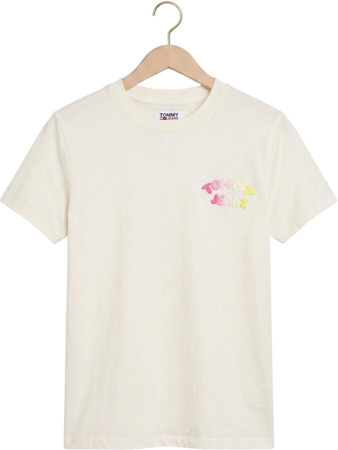 TOMMY JEANS Dames Tops & T-shirts Tjw Reg Tj Bubble Ss Tee Ext Wit - Foto 2
