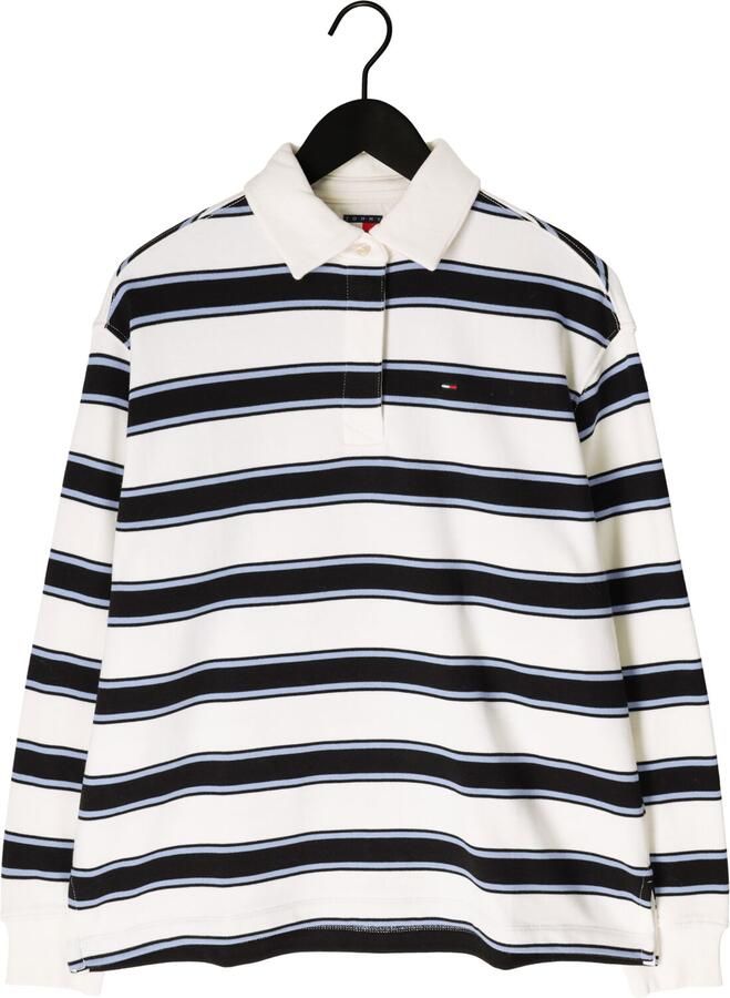 TOMMY JEANS Dames Tops & T-shirts Tjw Rlx S-flag Stripe Rugby Ext Multi - Foto 2